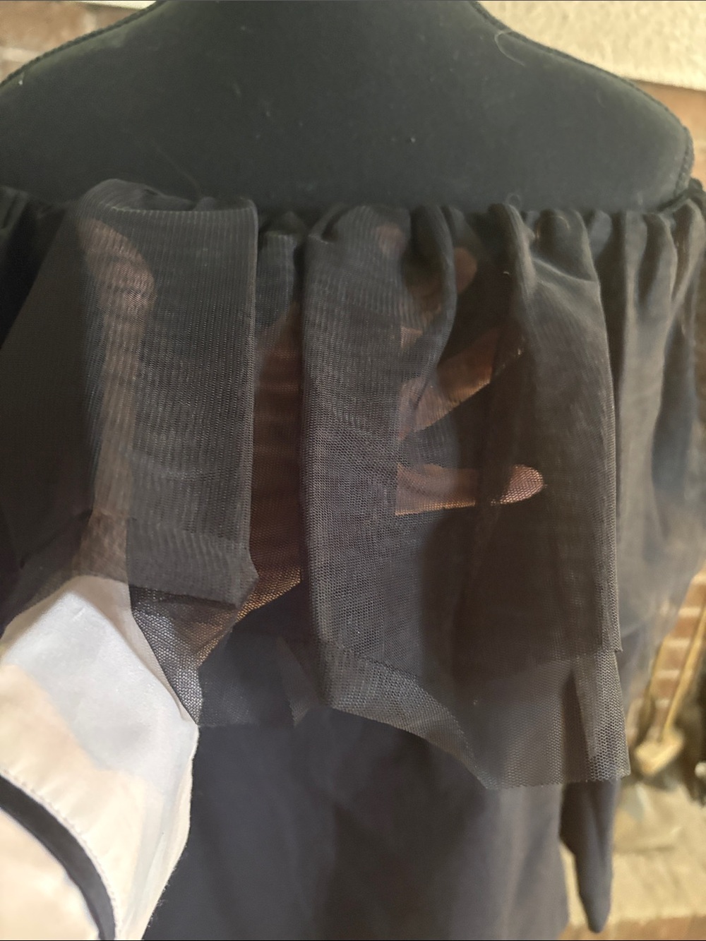 Zara Black Off-Shoulder Ruffle Tunic - Picture 3 of 5